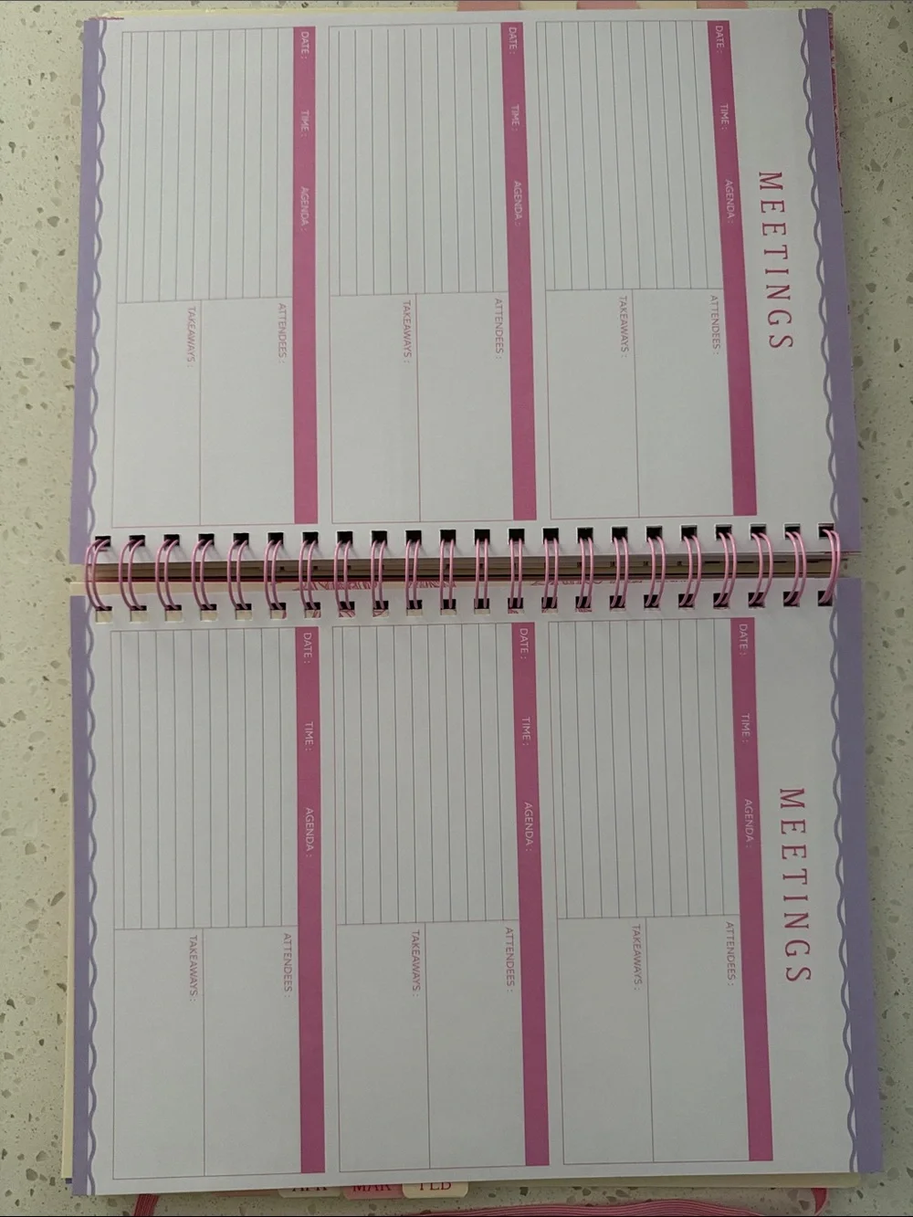 Penbrook Floral Teacher Planner - Pink Floral